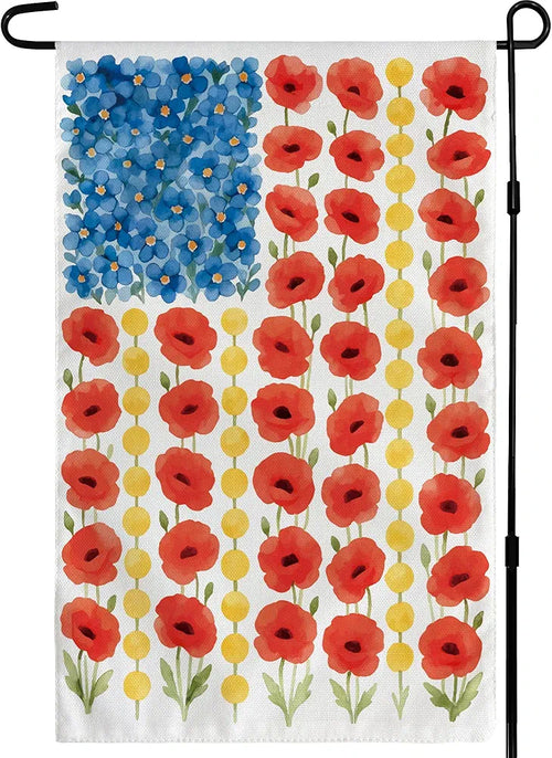 American Patriotic Garden Flag Double Sided 12x18 Inch