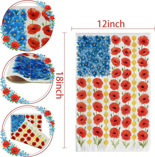 American Patriotic Garden Flag Double Sided 12x18 Inch