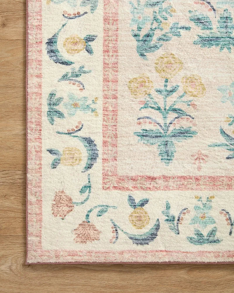 Loloi Eden Area Rug Cloudpile Mughal Rose Blush 7'6" X 9'6"